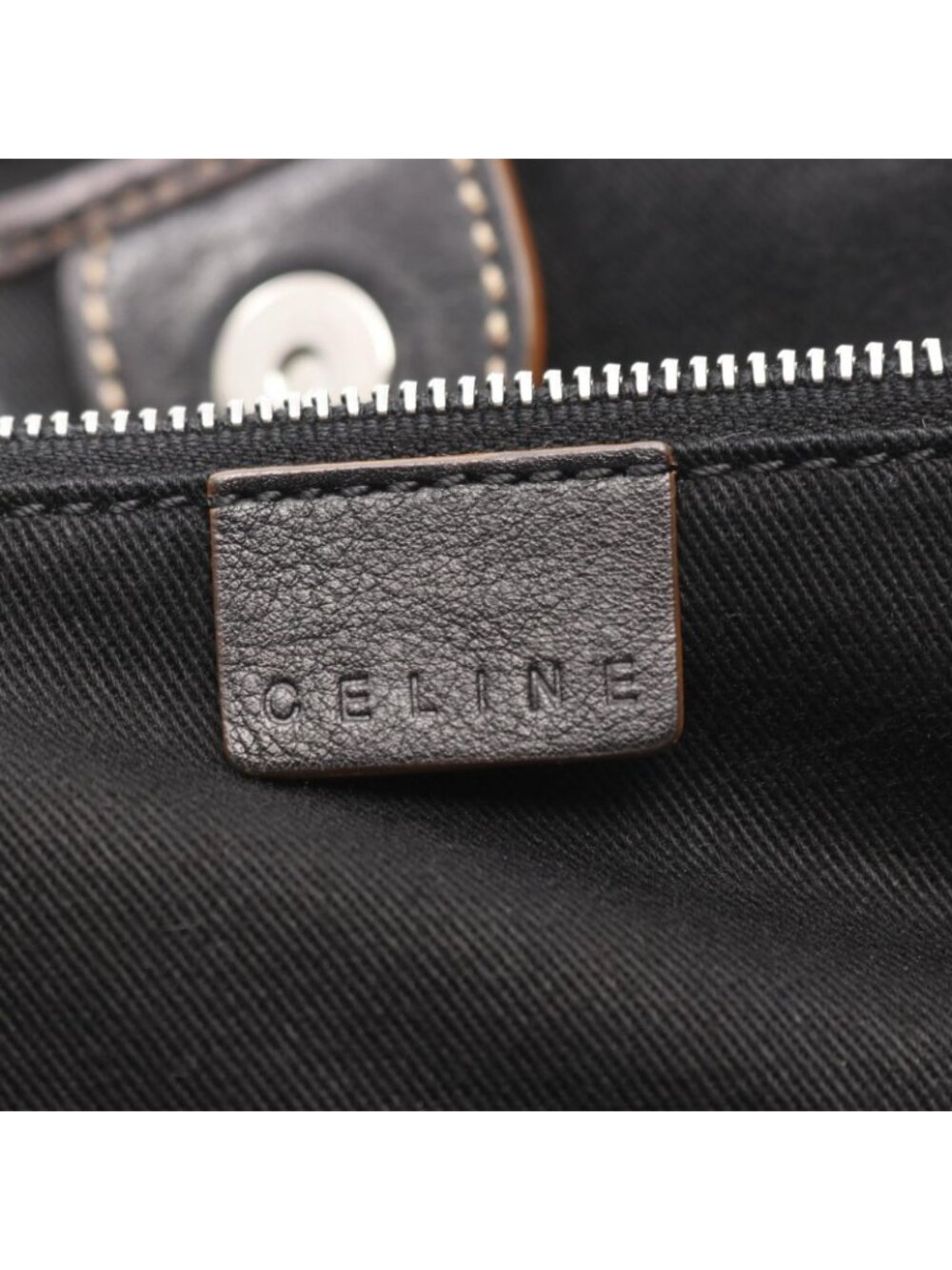 Celine Seri Tote Black Canvas Leather - Picture 4 of 9
